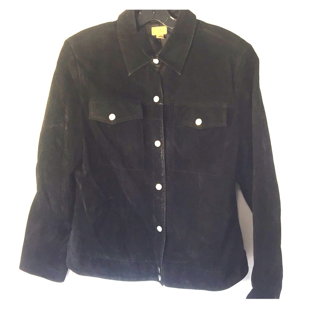 Black Leather Jacket Caslon Size XL